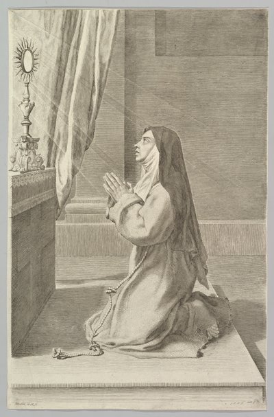 Św. Klara, 1667. autorstwa Claude Mellan