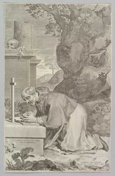 św. Klaudiusza, 1664. autorstwa Claude Mellan