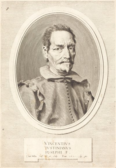 Vincenzo Giustiniani autorstwa Claude Mellan