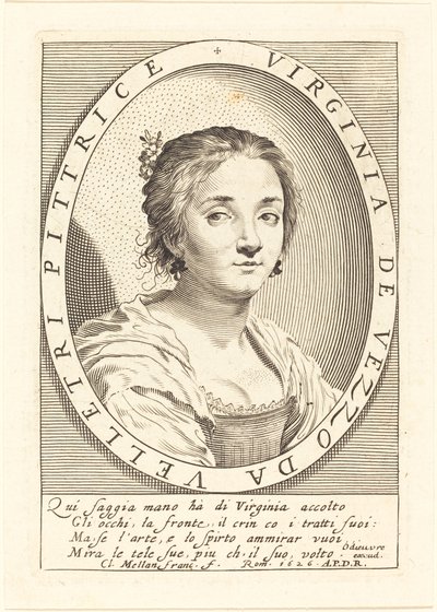 Virginia da Vezzo autorstwa Claude Mellan