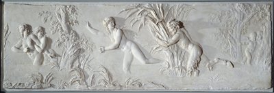 Pan w pogoni za Syrinx pod okiem płaskorzeźby Amour Bas autorstwa Claude Michel dit Clodion (1738-1814). Około 1782 Paryż, Luwr autorstwa Claude Michel Clodion