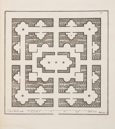 Projekt dla Parter, z Theater des Plans et Jardinages, wyd. 1652 (rycina) autorstwa Claude Mollet