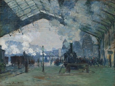 Przyjazd pociągu do Normandii, Gare Saint-Lazare autorstwa Claude Monet