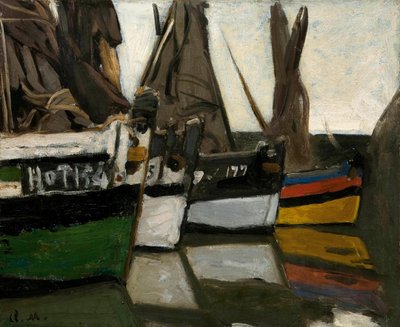 Łodzie rybackie w Honfleur Łodzie rybackie w Honfleur, ok. 1866. autorstwa Claude Monet
