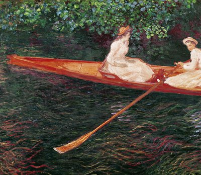 Pływanie łodzią po rzece Epte, ok. 1889-1890 autorstwa Claude Monet