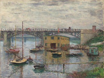 Most w Argenteuil w szary dzień, ok. godz. 1876. autorstwa Claude Monet