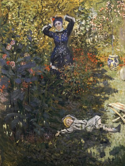 Camille i Jean w ogrodzie w Argenteuil autorstwa Claude Monet