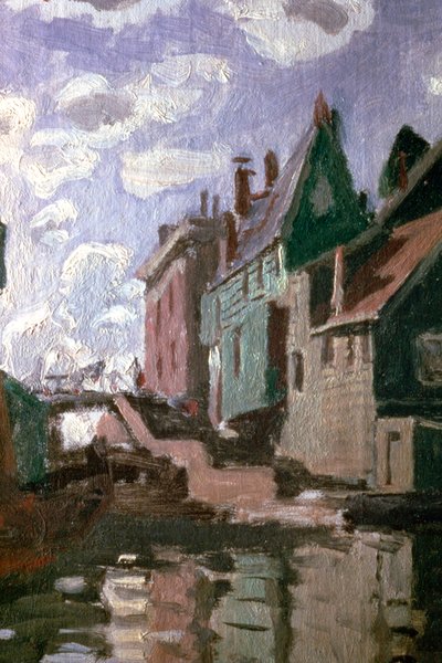Kanał w Zaandam, detal, 1871 autorstwa Claude Monet