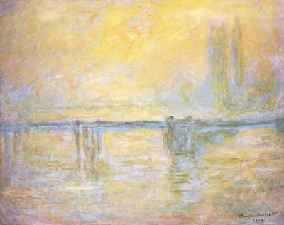 Charing Cross Bridge, mgła; Charing Cross Bridge, Brouillard, 1902 autorstwa Claude Monet