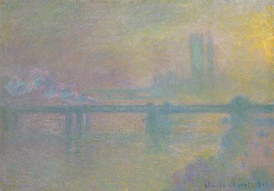 Charing Cross Bridge, Londyn autorstwa Claude Monet
