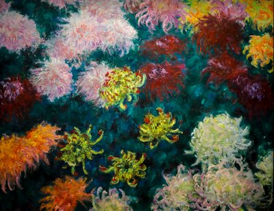 Łóżko chryzantemy autorstwa Claude Monet