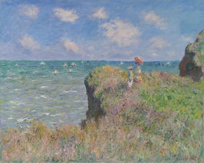 Spacer po klifie w Pourville autorstwa Claude Monet