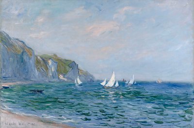 Klify i żaglówki w Pourville autorstwa Claude Monet