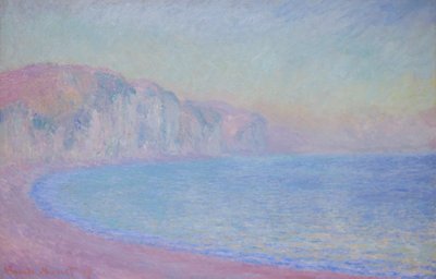 Klify w Pourville, wschodzące słońce autorstwa Claude Monet