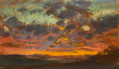 Zachód słońca, ok. 1868 (pastel na papierze) autorstwa Claude Monet