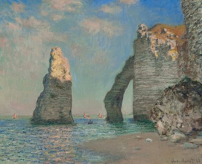 Skały w Étretat. 1885 autorstwa Claude Monet