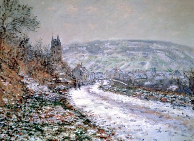 Wejście do wioski Vetheuil zimą, 1880 autorstwa Claude Monet