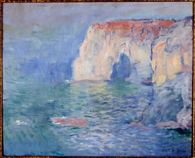 Etretat, manneporte, refleksje na wodzie Obraz Claude