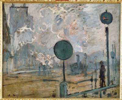 Wygląd zewnętrzny Gare Saint-Lazare, Signal autorstwa Claude Monet