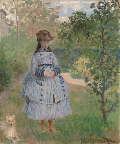 Dziewczyna z psem autorstwa Claude Monet