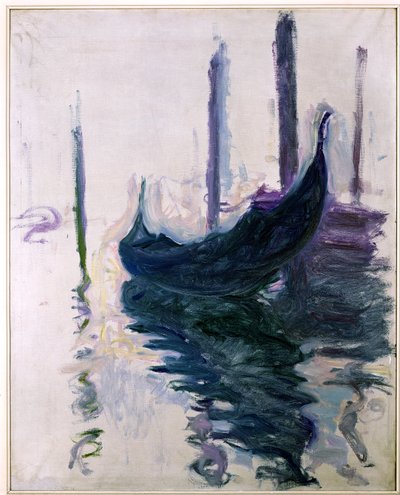 Gondole w Wenecji, 1908 autorstwa Claude Monet