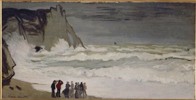 Grosse mer a Etretat (olej na płótnie) autorstwa Claude Monet