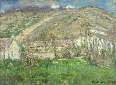 Hamlet w Klifach w pobliżu Giverny; Hameau de Falaises pres Giverny, 1885 autorstwa Claude Monet
