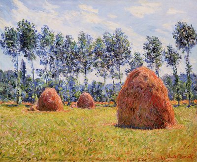 Stogi siana w Giverny, 1884 autorstwa Claude Monet