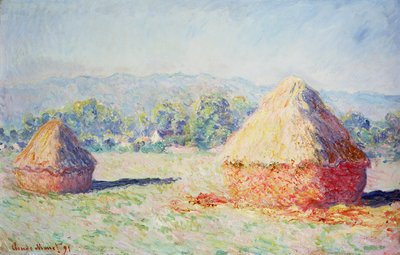 Stogi siana w słońcu, efekt poranka, 1891 autorstwa Claude Monet