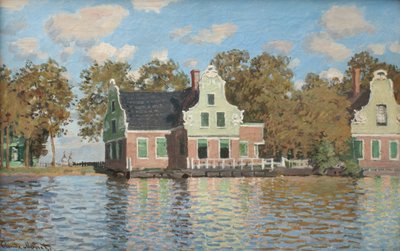 Domy nad brzegiem rzeki Zaan, 1871-1872 autorstwa Claude Monet