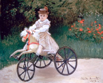 Jean Monet na mechanicznym koniu, 1872 autorstwa Claude Monet