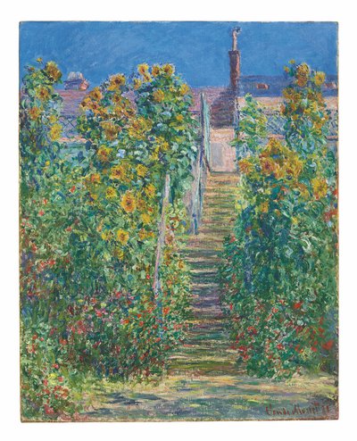 Schody w Vétheuil autorstwa Claude Monet