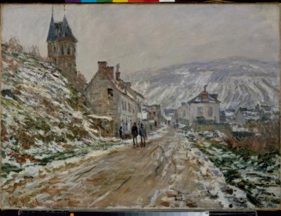 Droga do Vétheuil, zima autorstwa Claude Monet