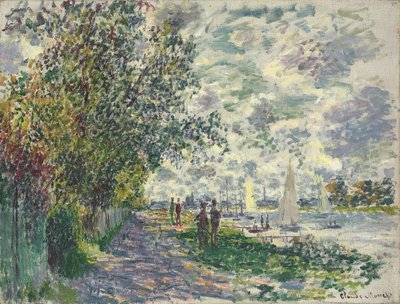 Bank Petit-Gennevilliers, 1875 autorstwa Claude Monet