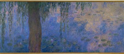 Staw lilii wodnych z wierzbami, Le Matin aus willows autorstwa Claude Monet