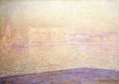 Pałac Książęcy widziany z Saint-Georges Majeur, 1908 autorstwa Claude Monet