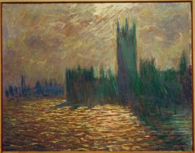 Parlament, refleksje nad Tamizą autorstwa Claude Monet
