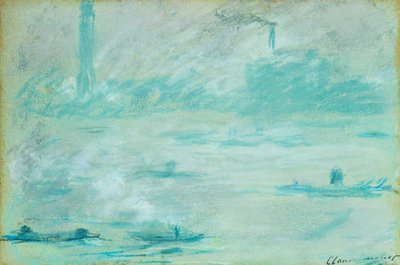 Londyn, Łodzie na Tamizie; Londyn, Łodzie na Tamizie, 1901 autorstwa Claude Monet