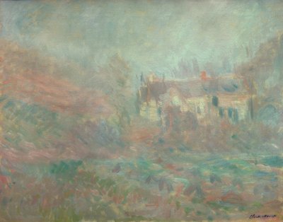 Domy w Falaise, mgła autorstwa Claude Monet