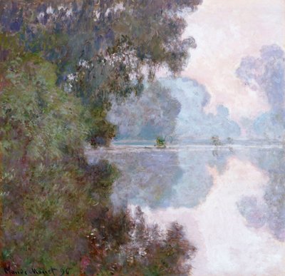 Poranek nad Sekwaną, niedaleko Giverny, 1896 autorstwa Claude Monet
