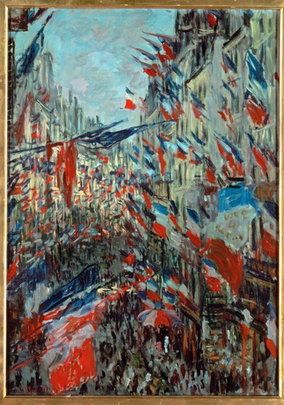 Paryż, rue St. Denis: Obchody 30 czerwca autorstwa Claude Monet