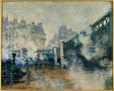 Most Europy i stacja Saint Lazarus (Saint-Lazare) Obraz Claude