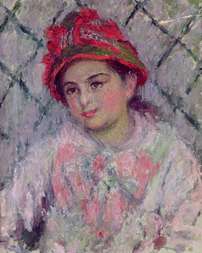 Portret Blanche Hoschede (1864-1947) jako młodej dziewczyny, ok. 1880 autorstwa Claude Monet