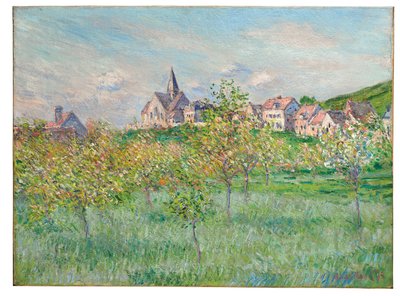 Wiosna w Giverny, efekt popołudniowy, 1885 autorstwa Claude Monet