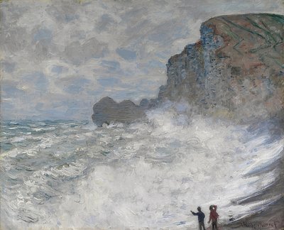 Trudna pogoda w Étretat. 1883 autorstwa Claude Monet