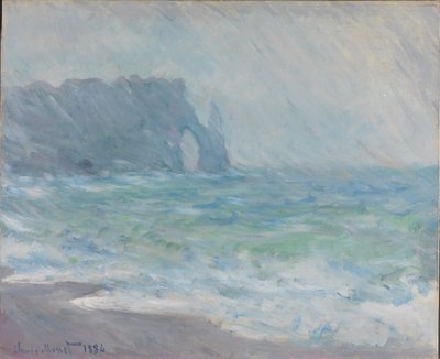 Deszczowa pogoda, Etretat autorstwa Claude Monet