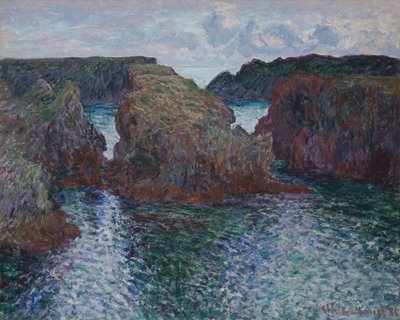 Skały w Port-Goulphar, Belle-Île, 1886. autorstwa Claude Monet