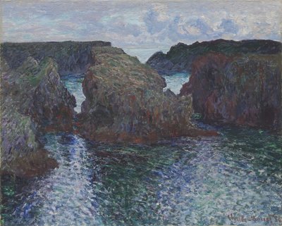Skały w Port-Goulphar, Belle-Île, 1886 autorstwa Claude Monet