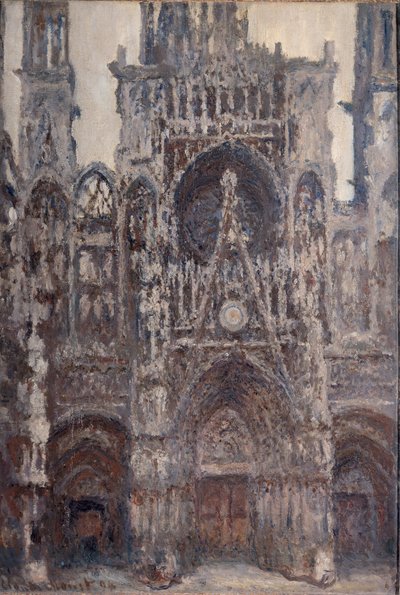 Katedra w Rouen, portal, brązowa harmonia - olej na płótnie autorstwa Claude Monet