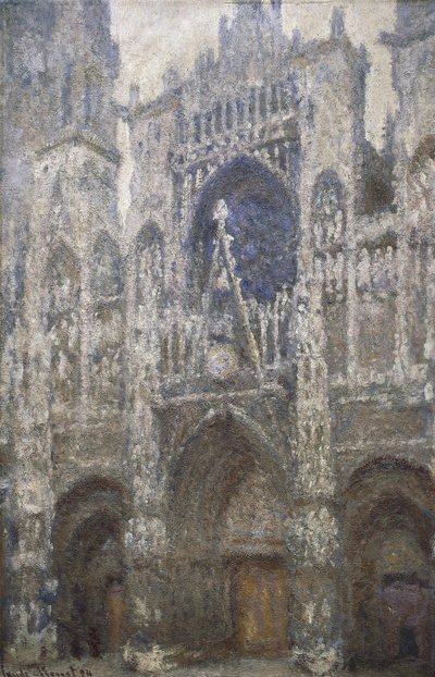 Katedra w Rouen, zachodni portal, Harmony in Grey, 1894 autorstwa Claude Monet